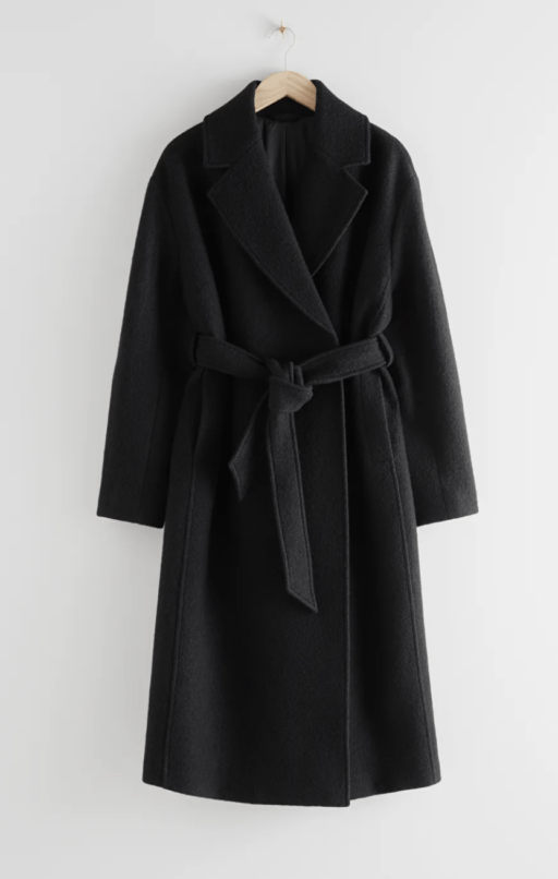 Voluminous Belted Wool Coat